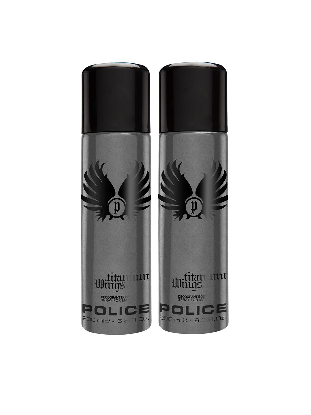 Police Men Set of 2 Titanium Wings Deodorant Body Spray - 200 ml Each-picture-39