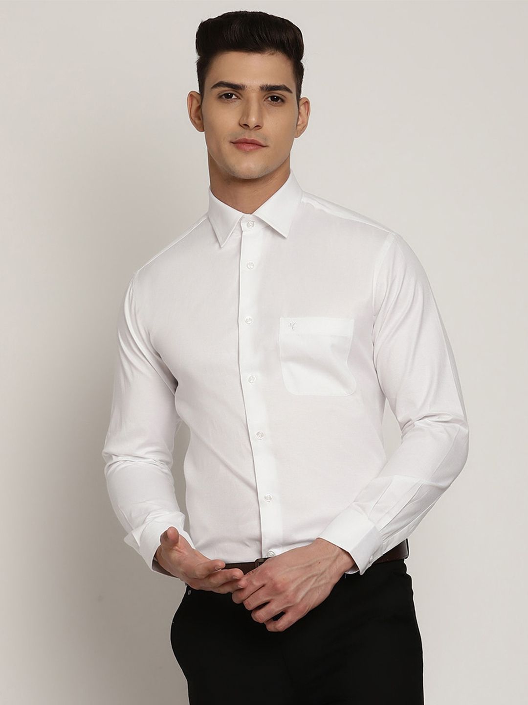 Cantabil Men White Formal Shirt