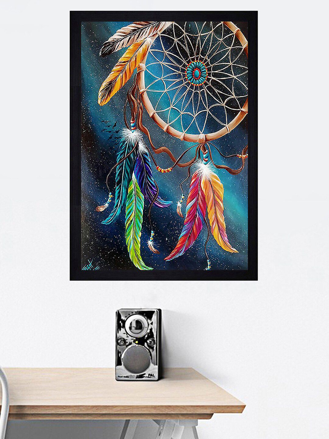 Gallery99 Multioloured Lucky Dream Catcher Texture Paper Framed Art Print-picture-18