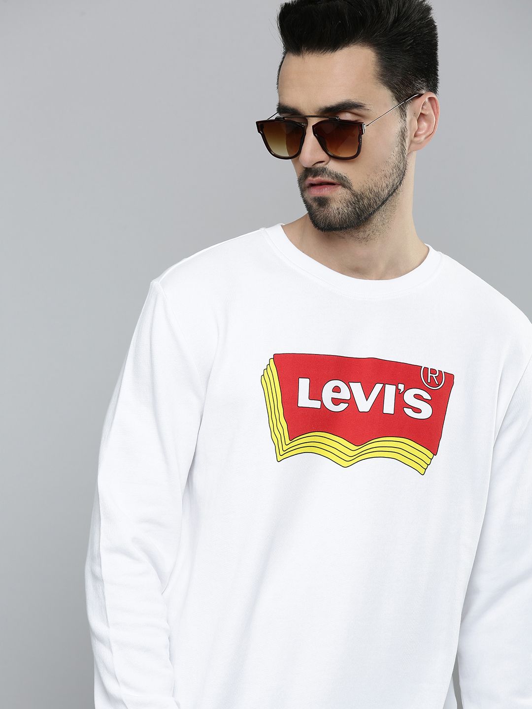 Buy Levi s Levis Men White Printed Pure Cotton Sweatshirt Find