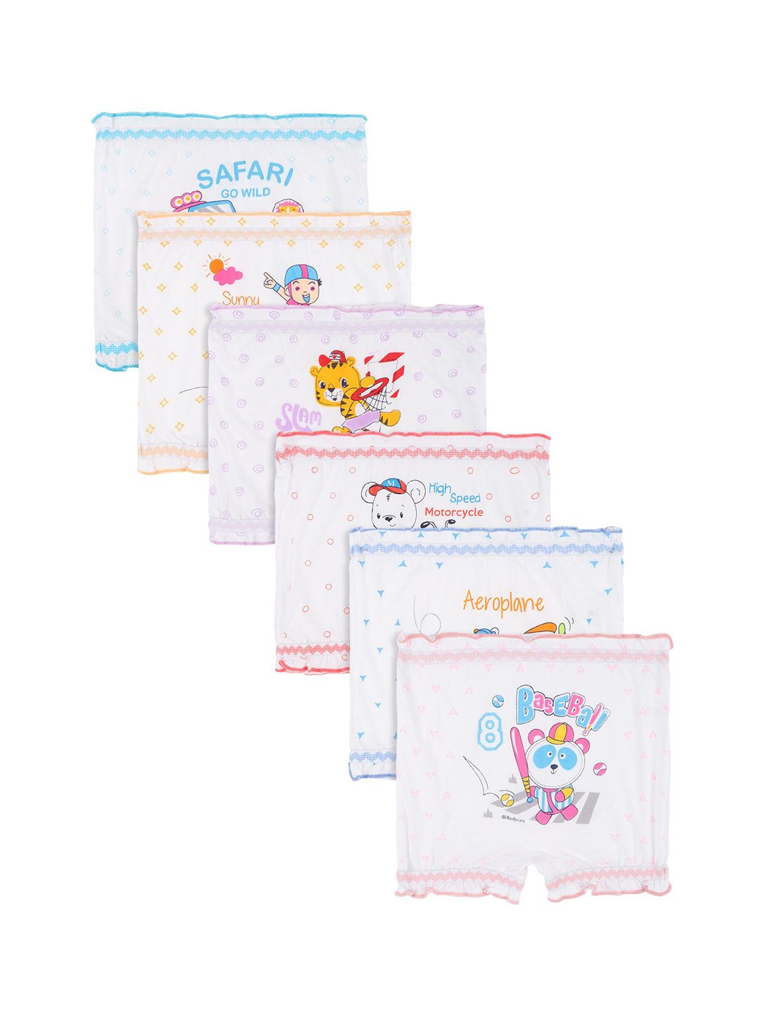 Bodycare Kids Pack Of 6 Assorted Cotton Basic Briefs-picture-22