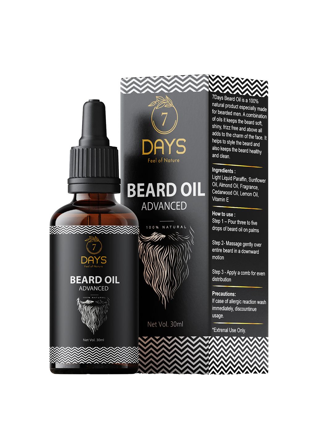 7 DAYS Beard Oil for Fast Beard Hair Growth - 30ml-image-30