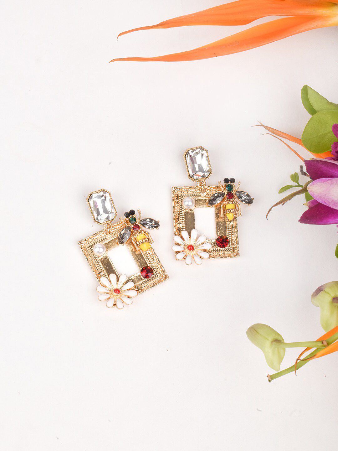 JOKER & WITCH Multicoloured Contemporary Studs Earrings-picture-38