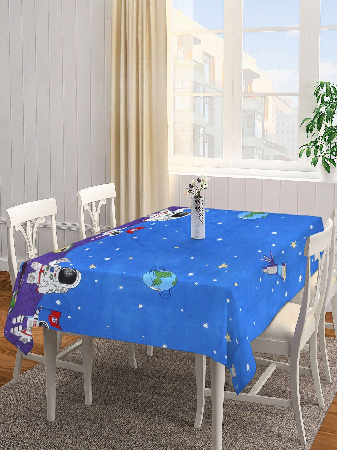 Arrabi Blue Printed 8-Seater Rectangle Table Cover-picture-34