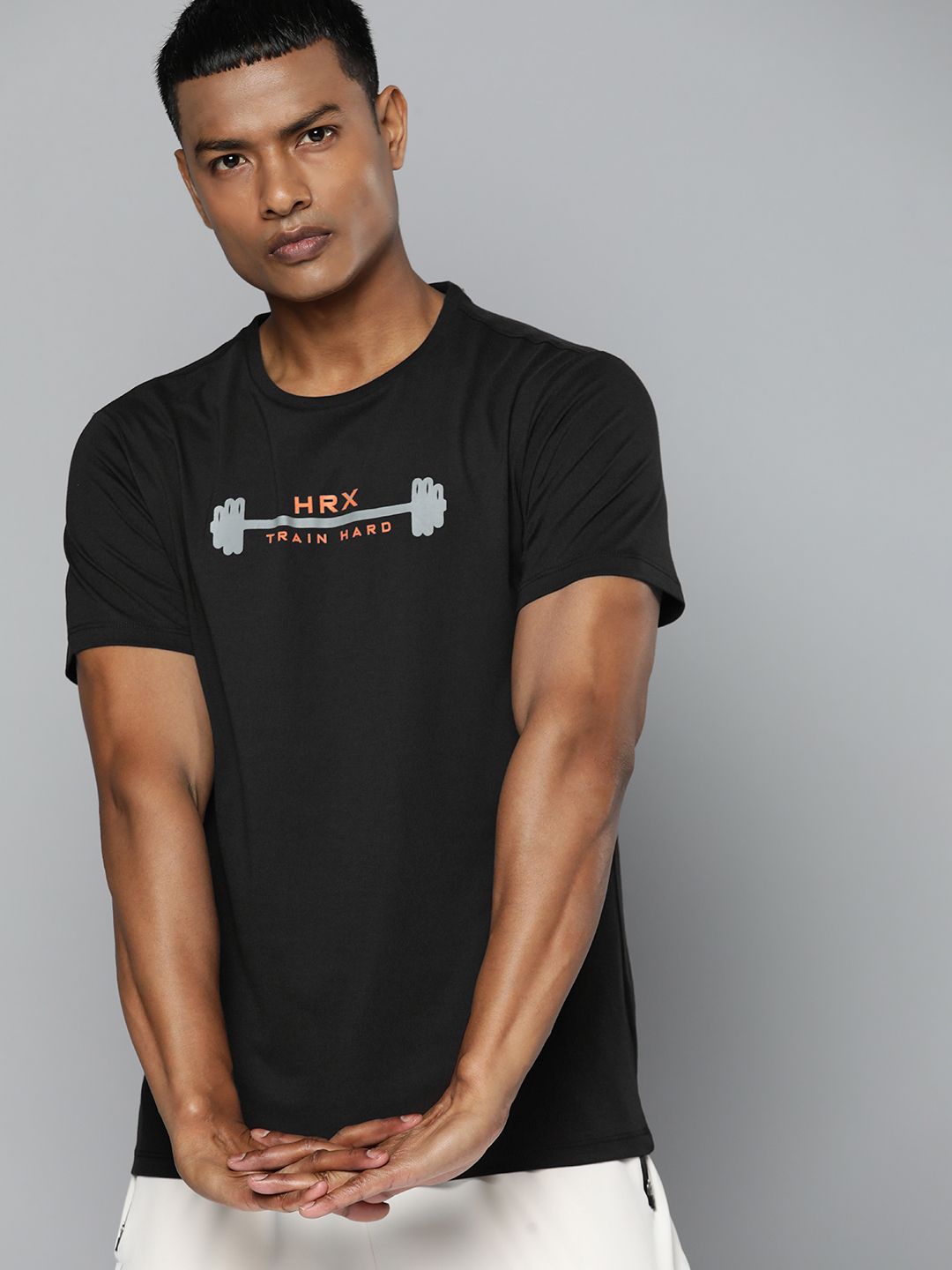 HRX By Hrithik Roshan Training Men Antimicrobial Brand carrier Tshirts