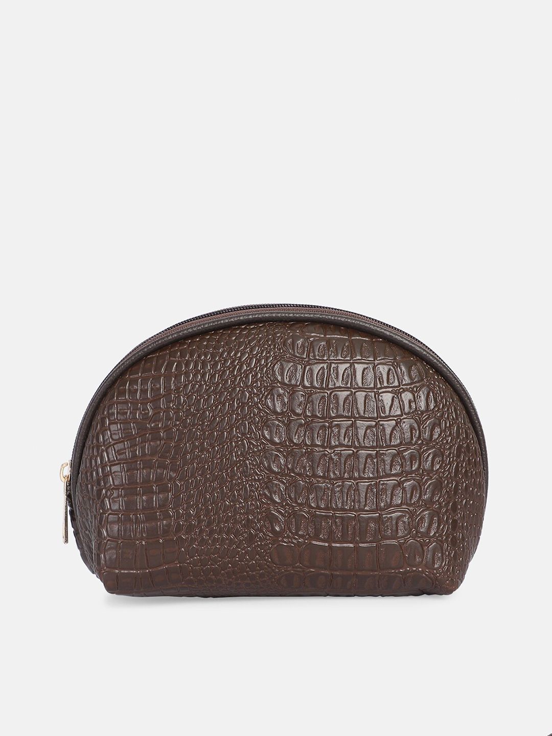 Bagsy Malone Brown Textured PU Purse Clutch-picture-40