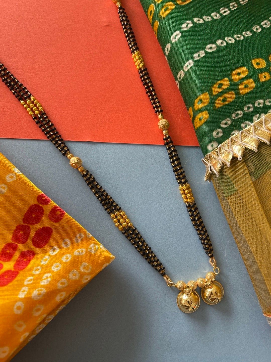 Digital Dress Room Women Gold-Plated Black Beaded Mangalsutra-picture-30