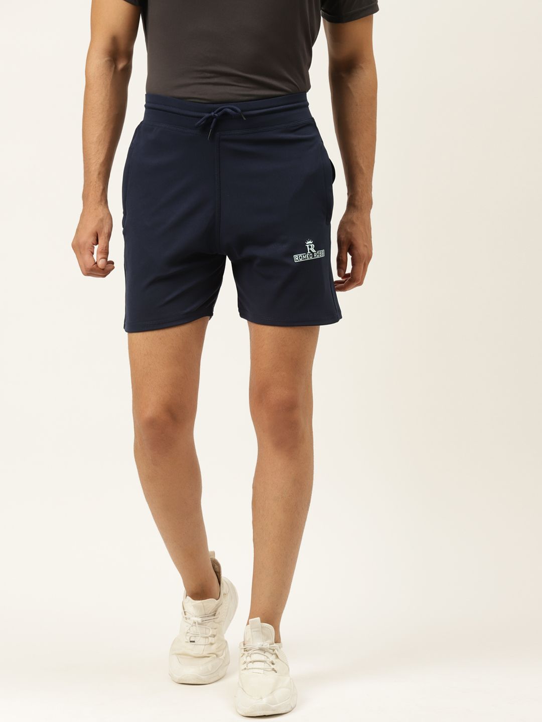 ROMEO ROSSI Men Navy Blue Typography Printed Slim Fit Outdoor Sports Shorts-picture-24