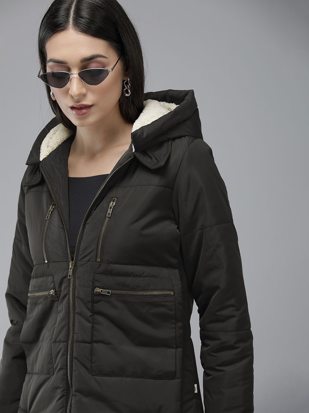 Black Roadster Polyester Jackets - Buy Black Roadster Polyester Jackets  online in India