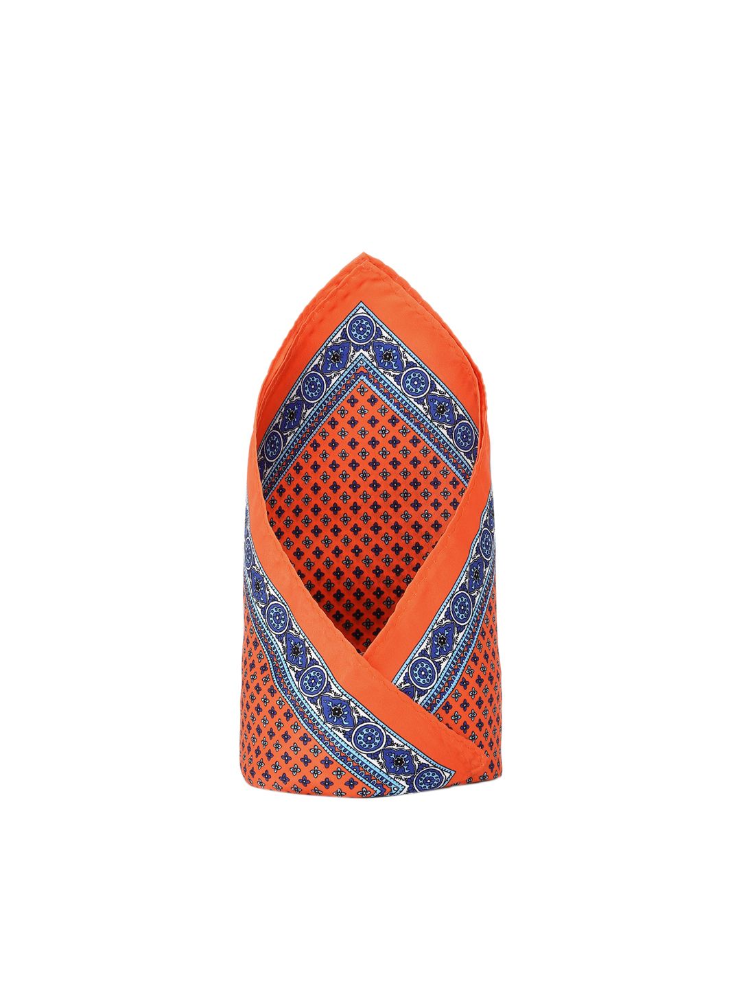 Allen Solly Men Orange & Blue Printed Pocket Square