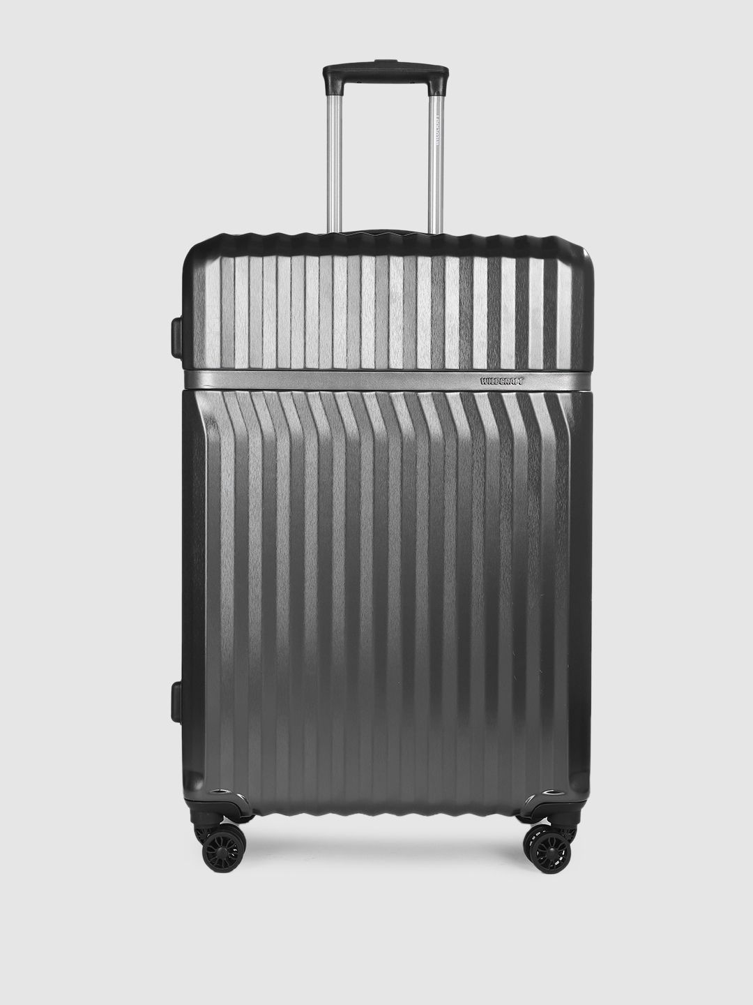 Wildcraft Charcoal Grey Textured Hard Sided Canopus Large Trolley Bag-image-22