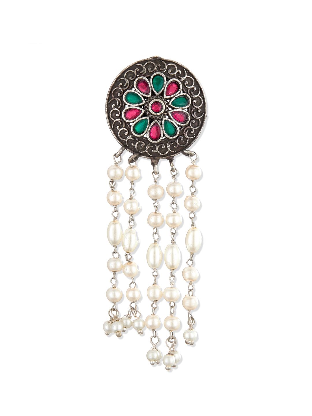ATIBELLE Silver Plated Contemporary Drop Earrings