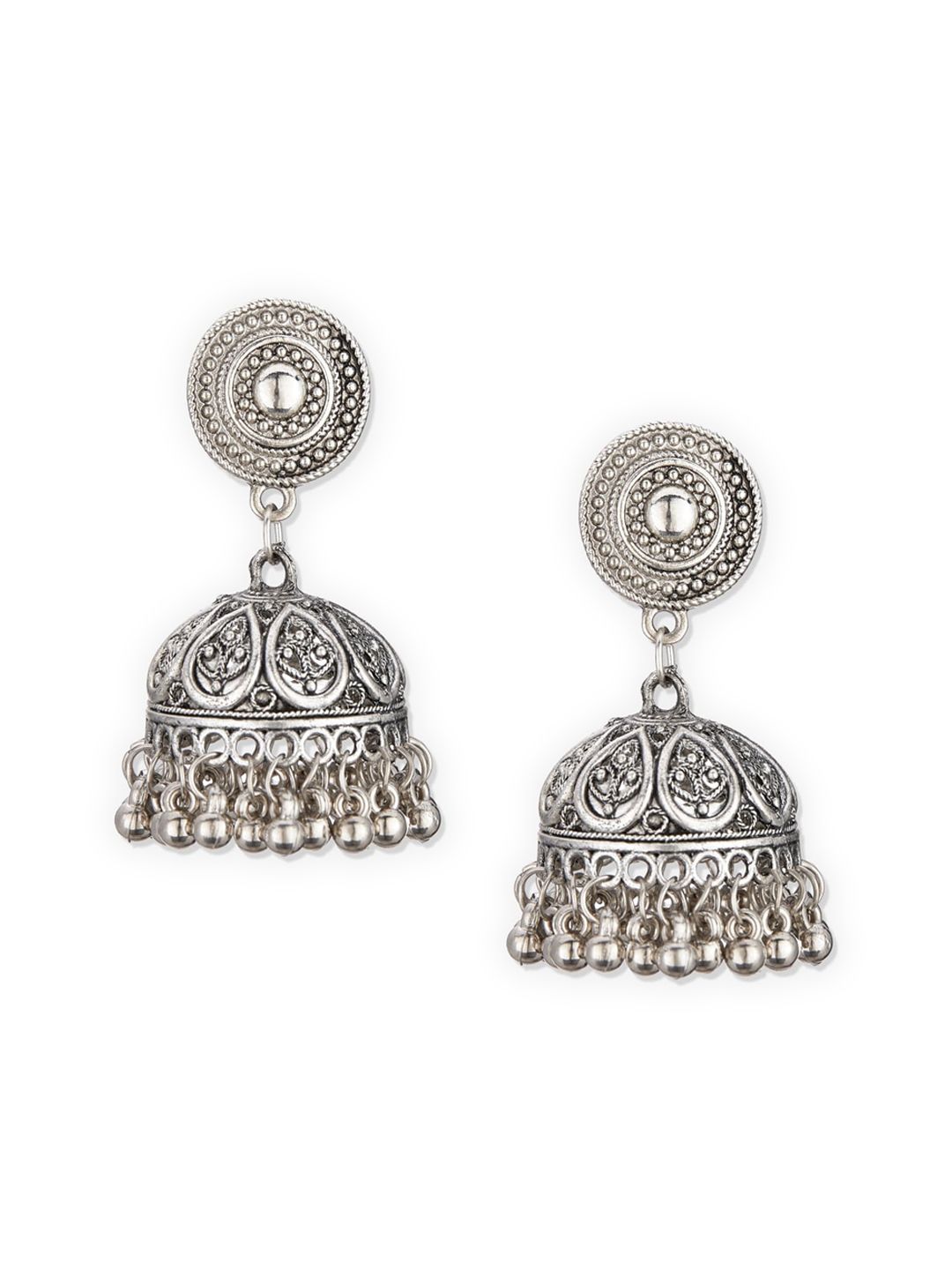 ATIBELLE Women Silver-Plated German Silver Oxidized Jewellery Set