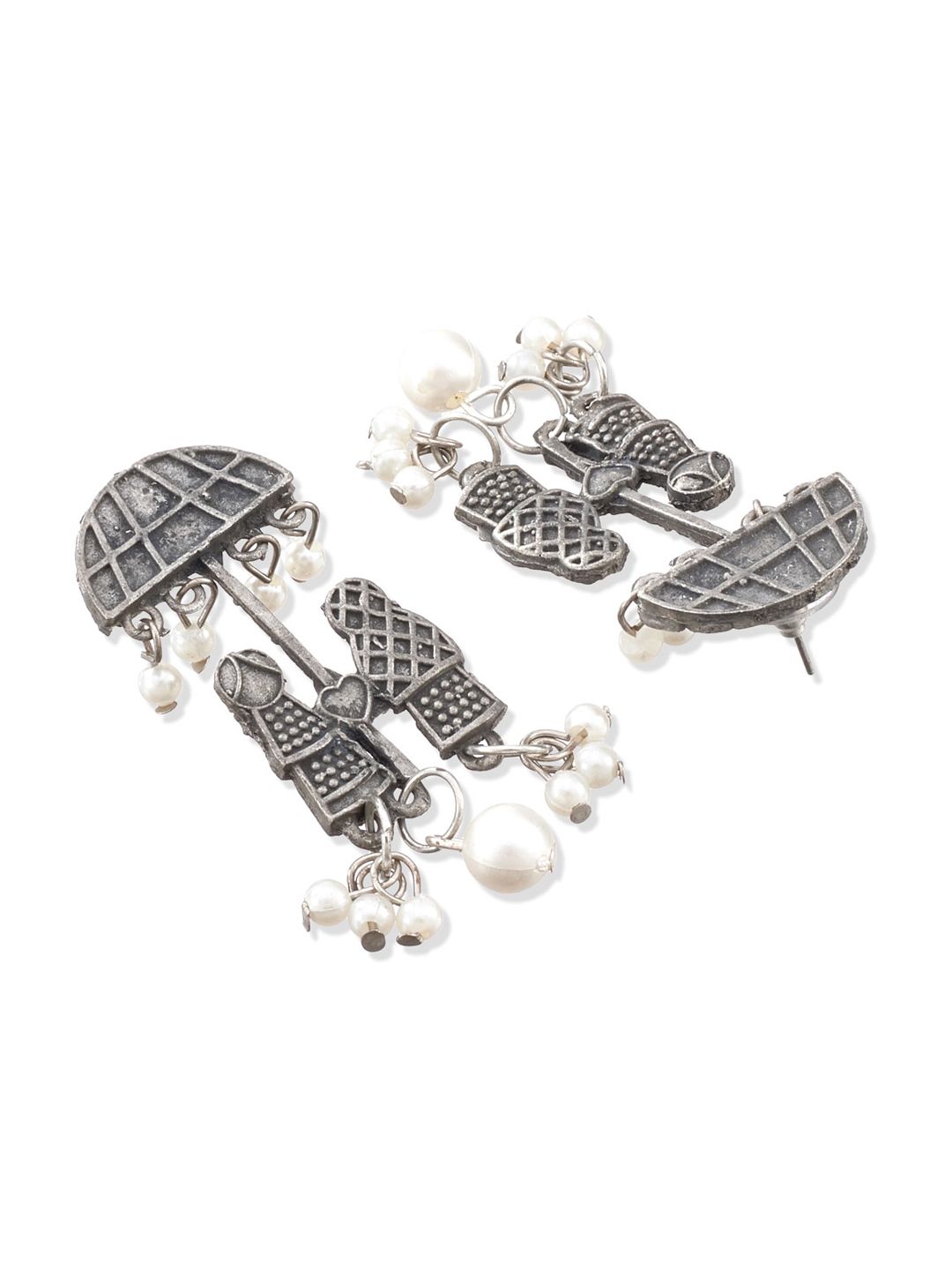 ATIBELLE Oxidised Silver-Plated & Beaded German Silver Jewellery Set