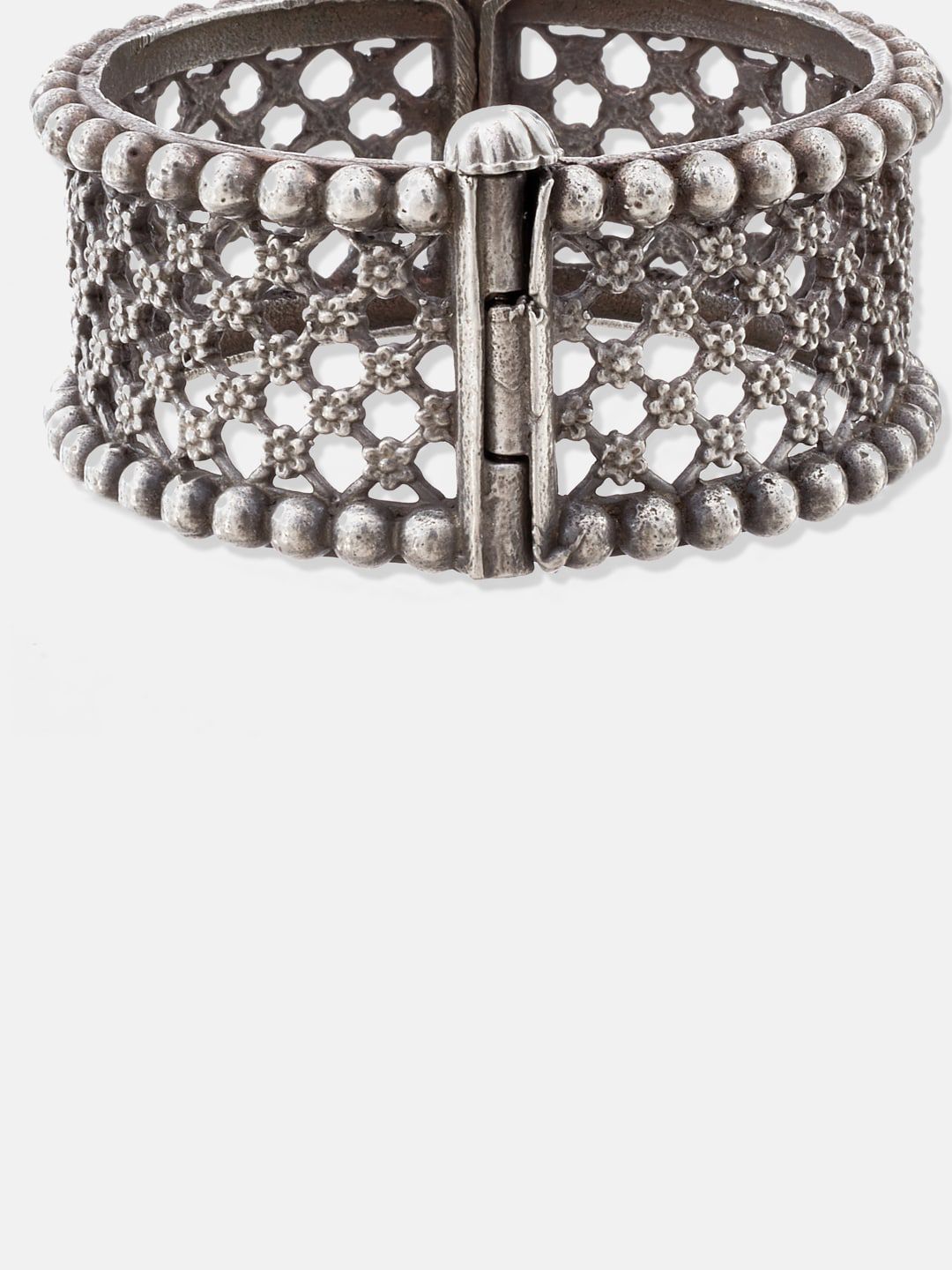 ATIBELLE Women Oxidised Silver-Plated German Silver Bangle