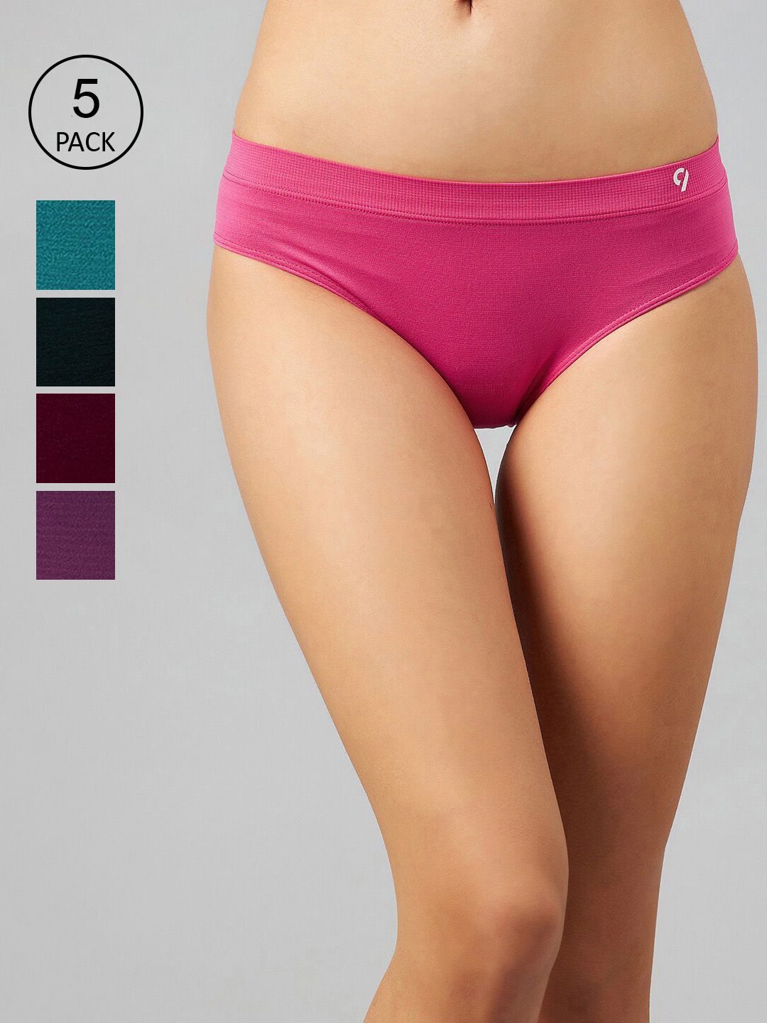 Buy C9 Airwear Mid Rise Seamless Mid Brief Underwear Combo For Lady -  Multicolor (Pack of 3) Online