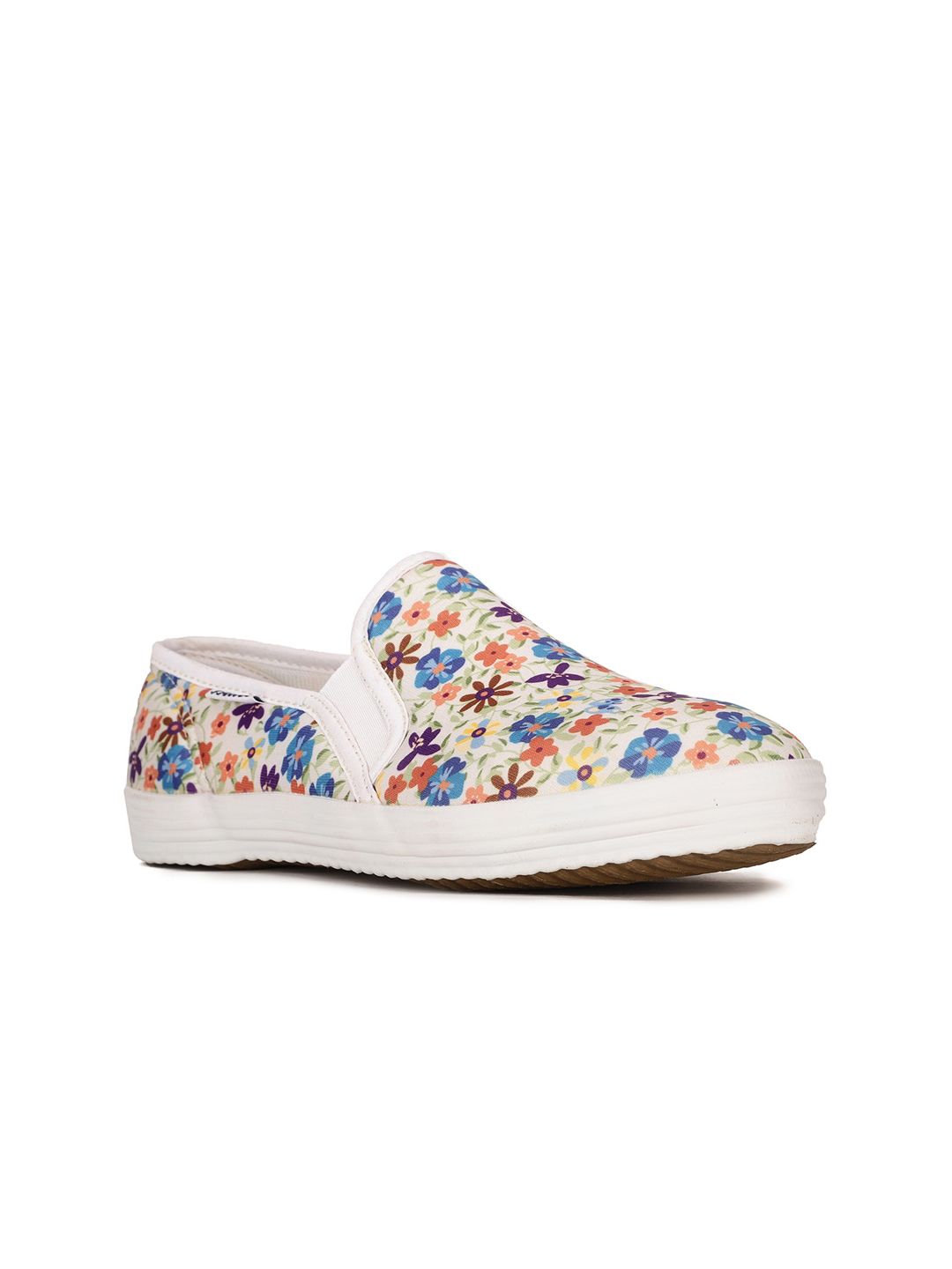 Bata Women White Woven Design Slip-On Sneakers