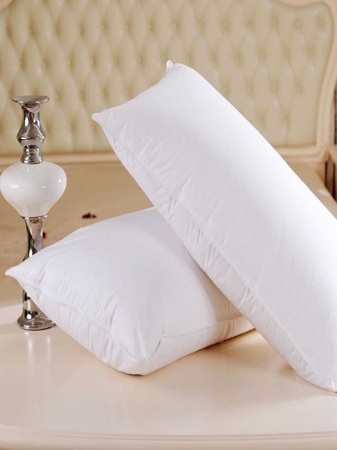 JDX Set of 2 White Solid Rectangular Sleeping Pillows-image-41