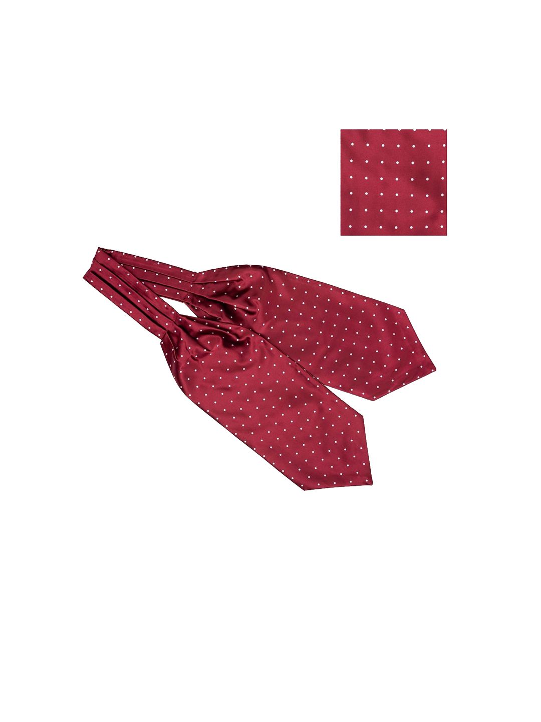 The Tie Hub Men Maroon Polka Dotted Formal Accessory Gift Set-picture-30