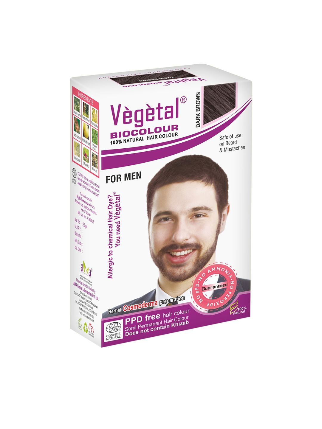 Vegetal Men Bio Color - Dark Brown 25 gm-image-1