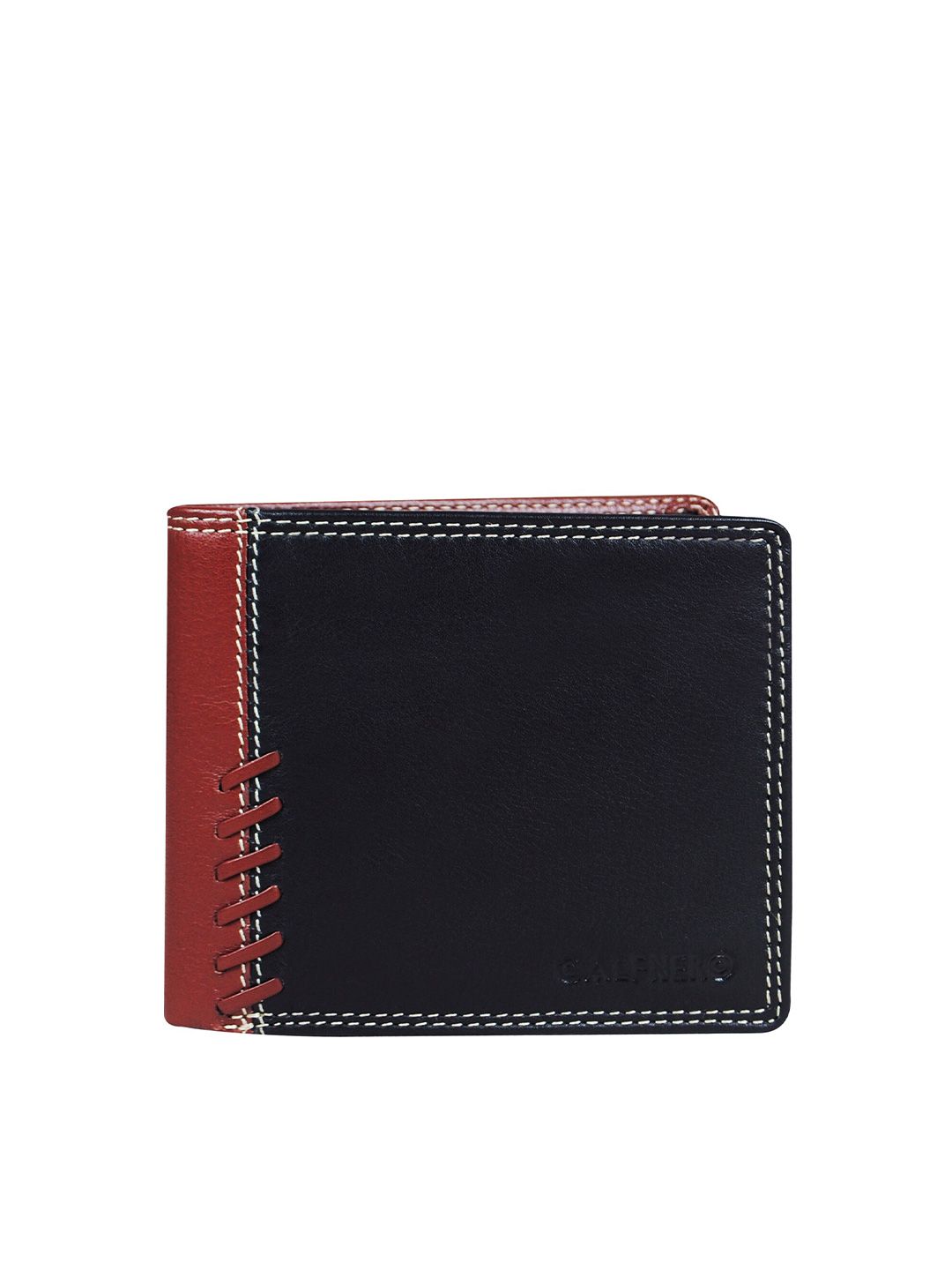 CALFNERO Men Black & Brown Leather Two Fold Wallet-picture-22