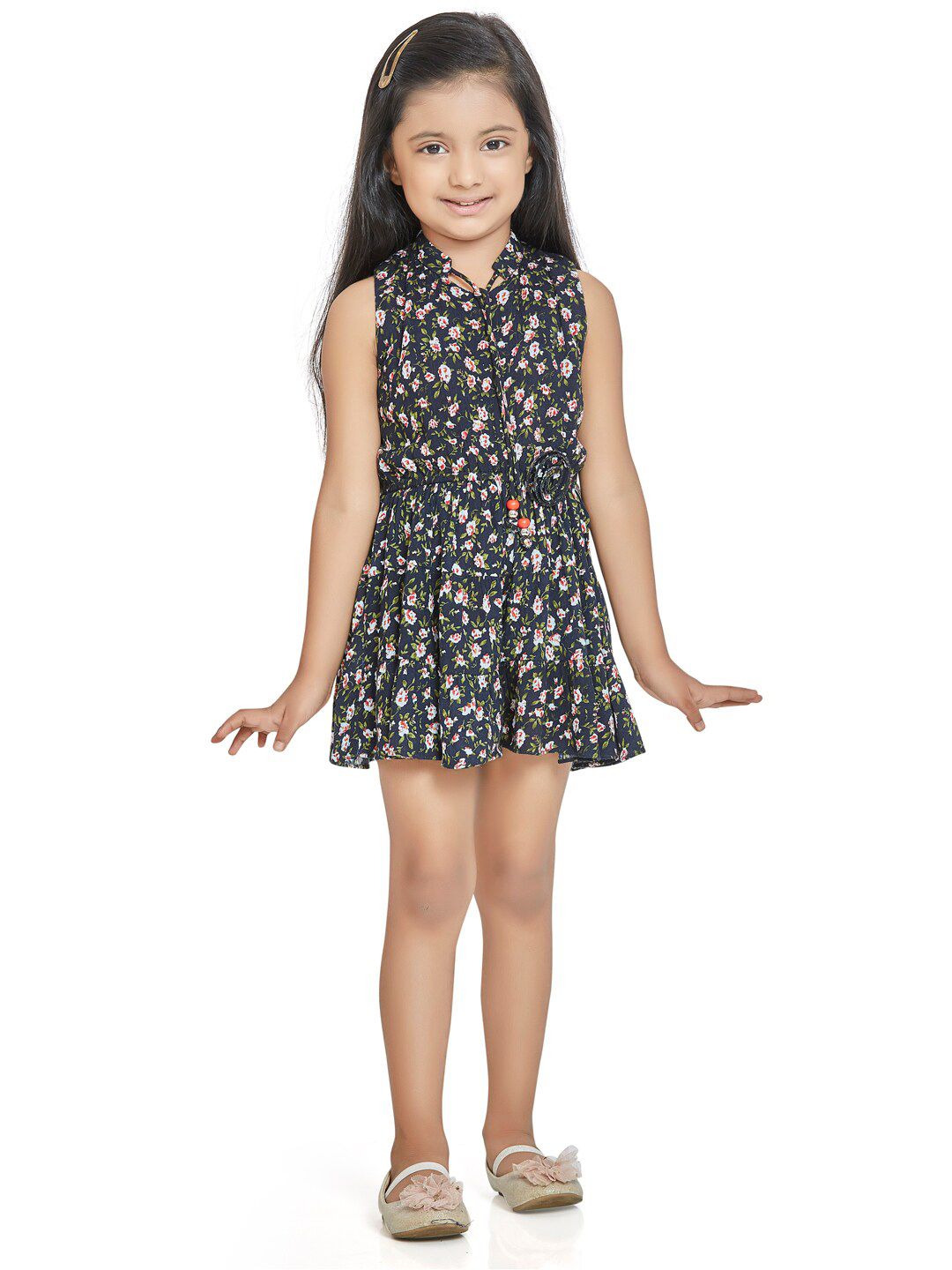 Peppermint Girls Navy Blue & Red Printed Basic Jumpsuit-picture-38