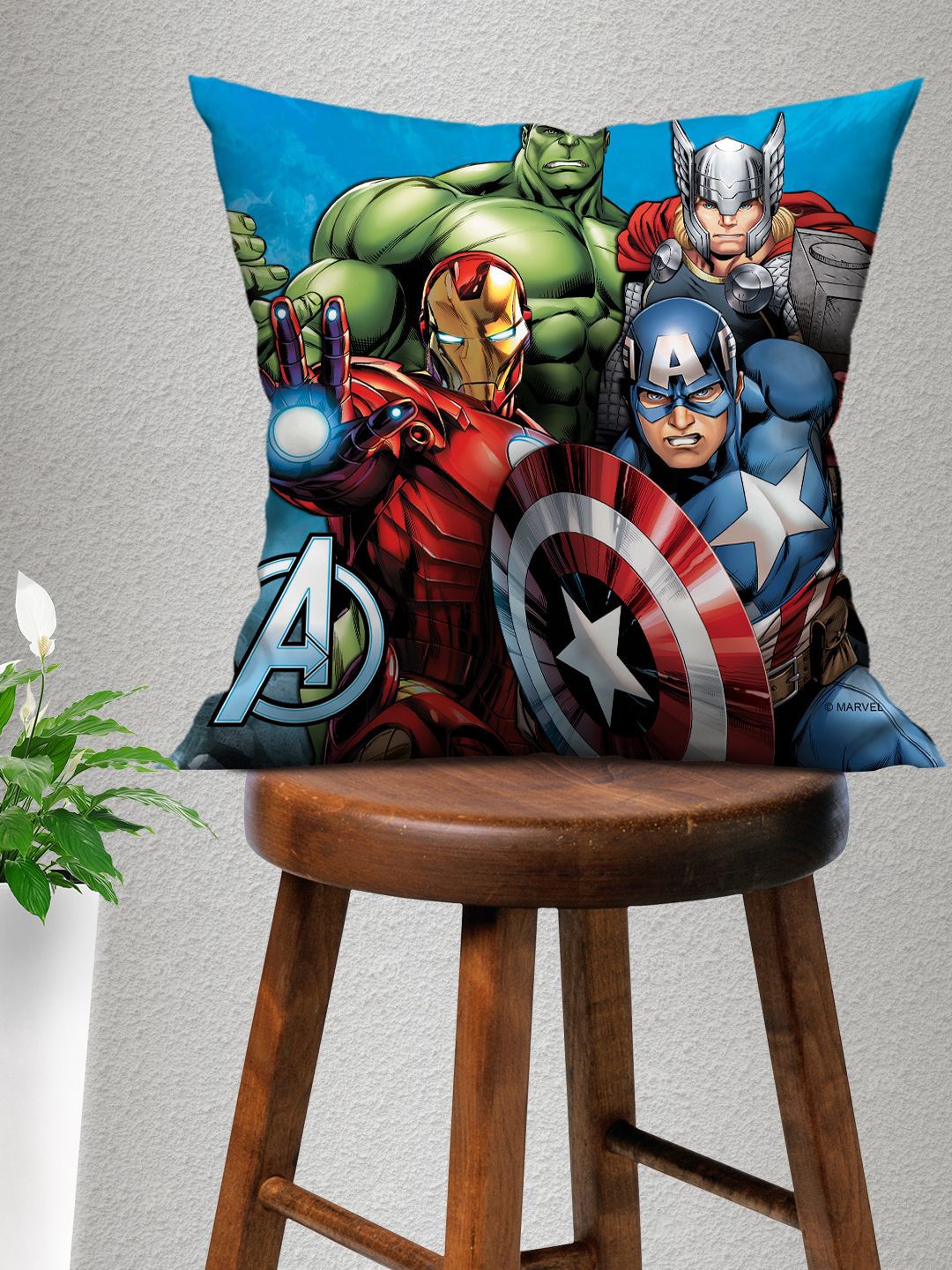 Marvel Blue & Red Cartoon Characters Square Cushion Covers-picture-54