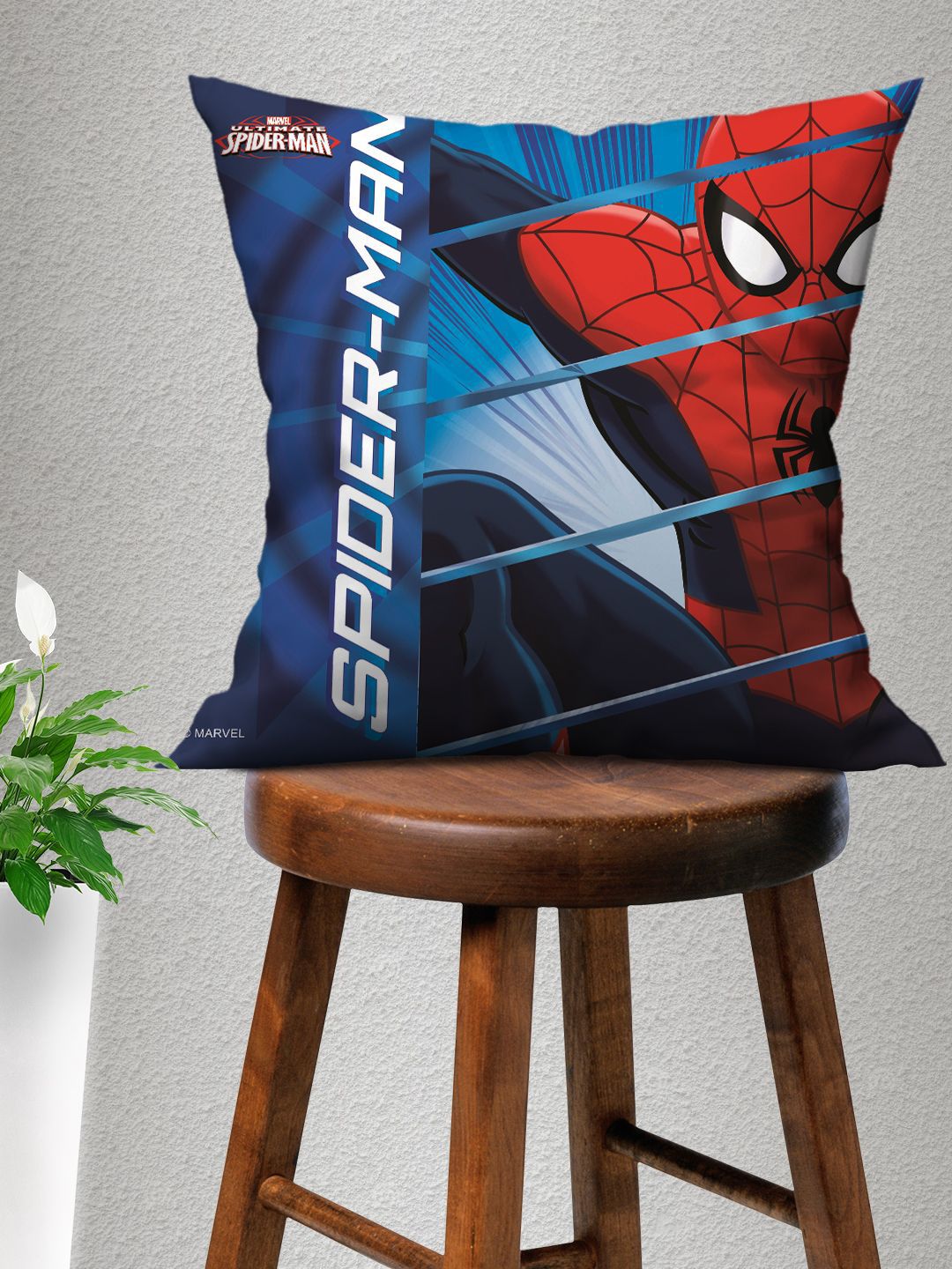 Marvel Multicolored Spiderman Square Cushion Covers-picture-38
