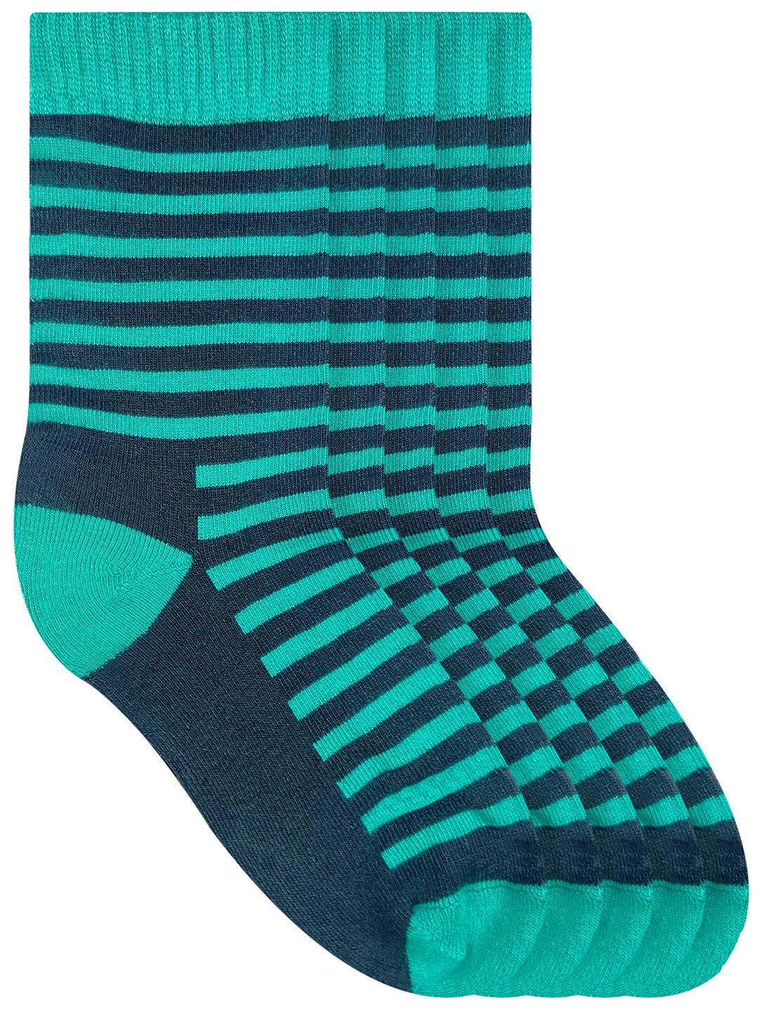 Heelium Kids Pack of 5 Printed Bamboo Anti-Odour Calf-Length Socks-picture-50