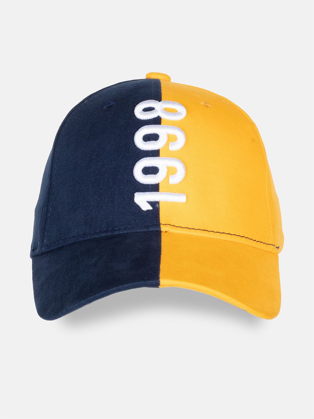 Status Quo Men Yellow & Navy Blue Colourblocked Visor Cap-picture-45