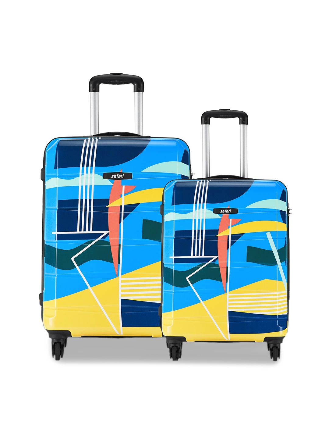 Safari Regloss Detour Printed Poly Carbonate Set of Small & Medium Hard Trolley Bag-picture-13
