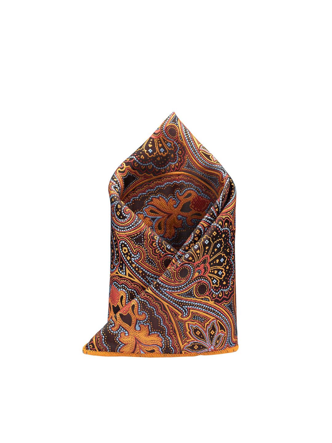 The Tie Hub Men Orange & Yellow Printed Pocket Squares-picture-21