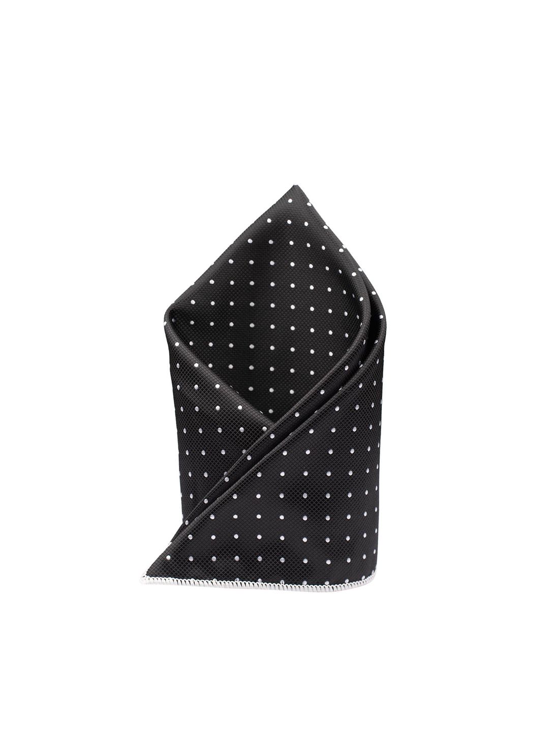 The Tie Hub Men Black & White Printed Pocket Square-picture-21