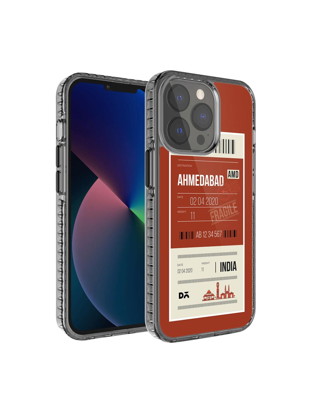 DailyObjects Red & White Ahmedabad City Tag iPhone 13 Pro Stride 2.0 Case Cover-picture-51