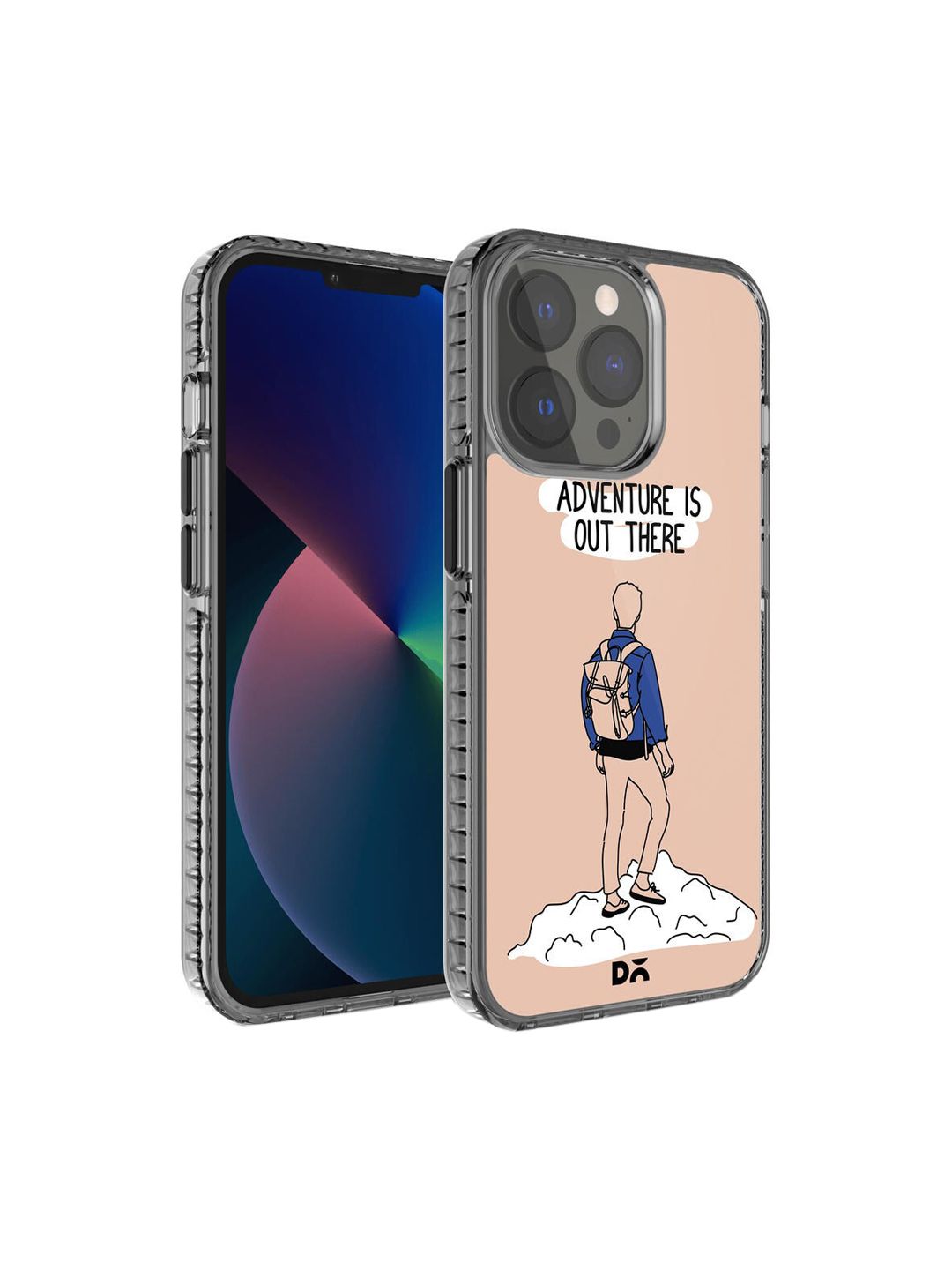 DailyObjects Black & Beige Printed Adventure Out Stride  iPhone 13 Pro Max Phone Case-picture-25