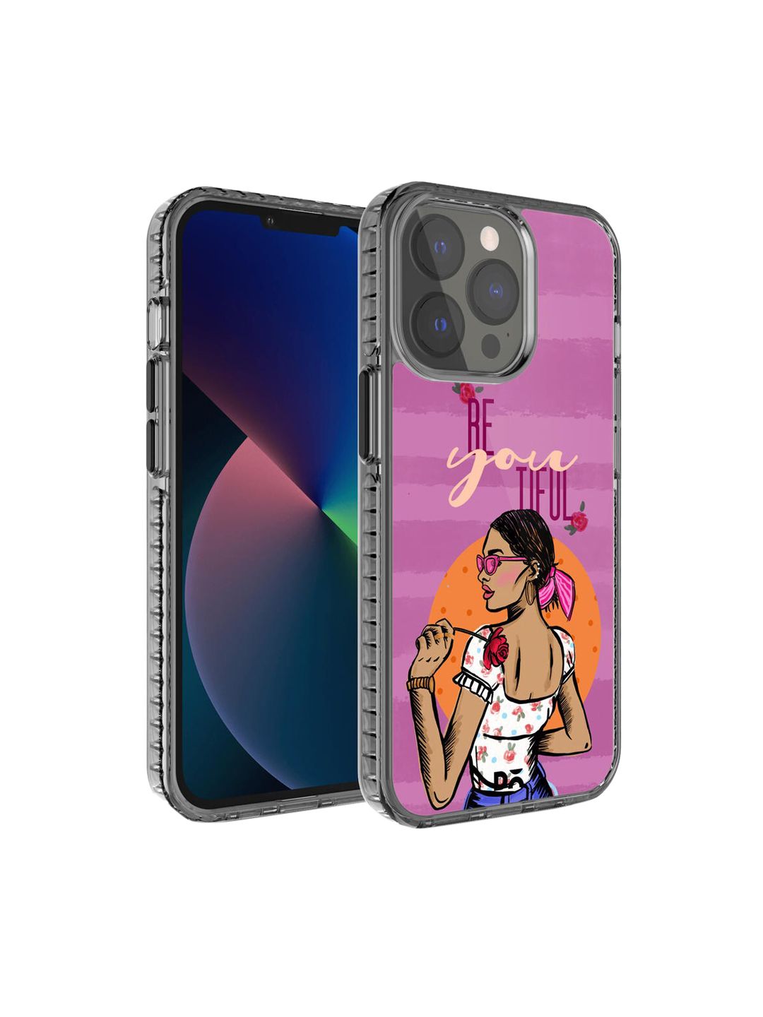 DailyObjects Purple & Orange Be You Tiful iPhone 13 Pro Max Stride 2.0 Case Cover-picture-36