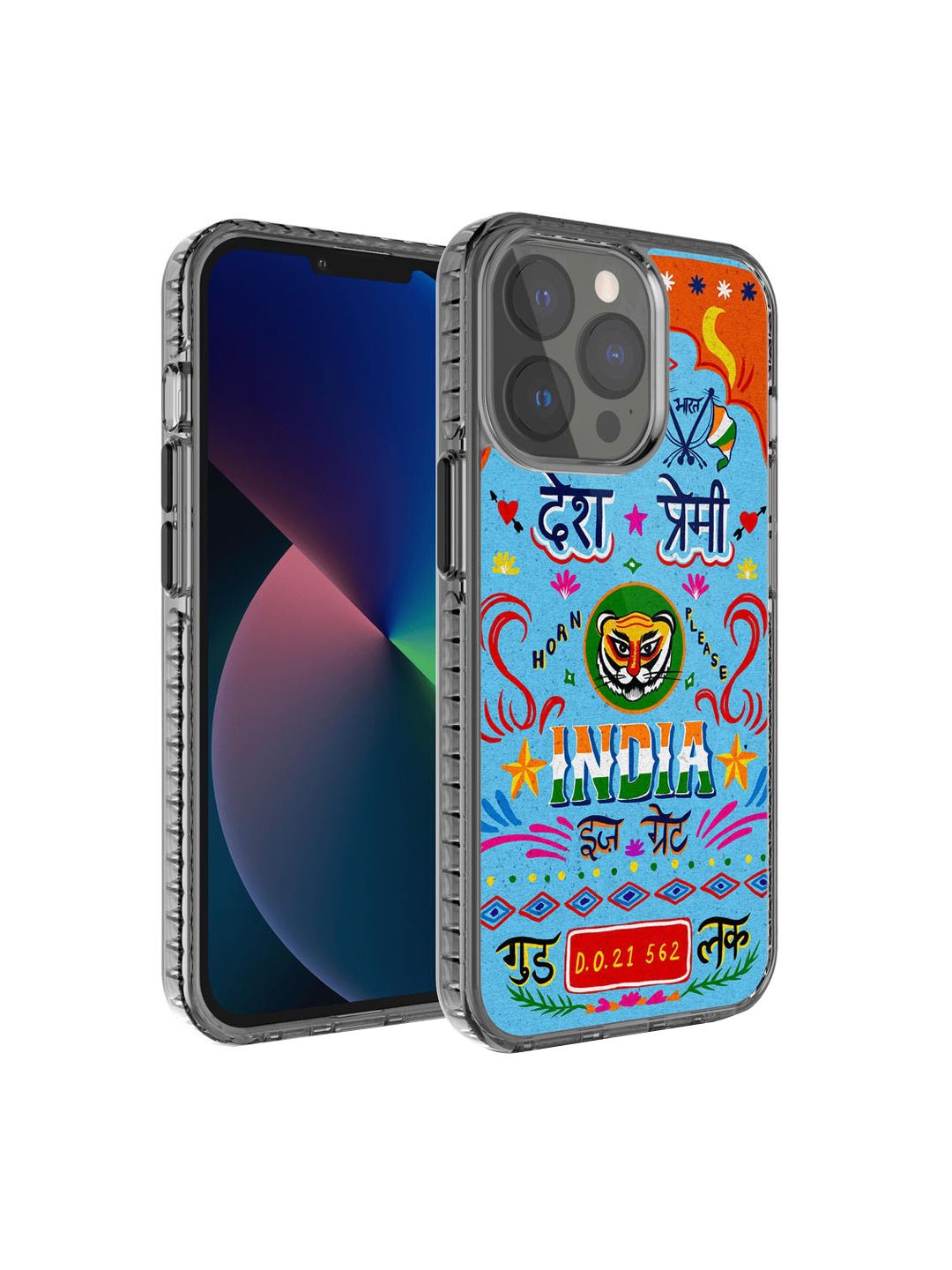 DailyObjects Blue & Red Printed Desh Premi Truckback Stride 2.0 iPhone 13 Pro Phone Case-picture-54