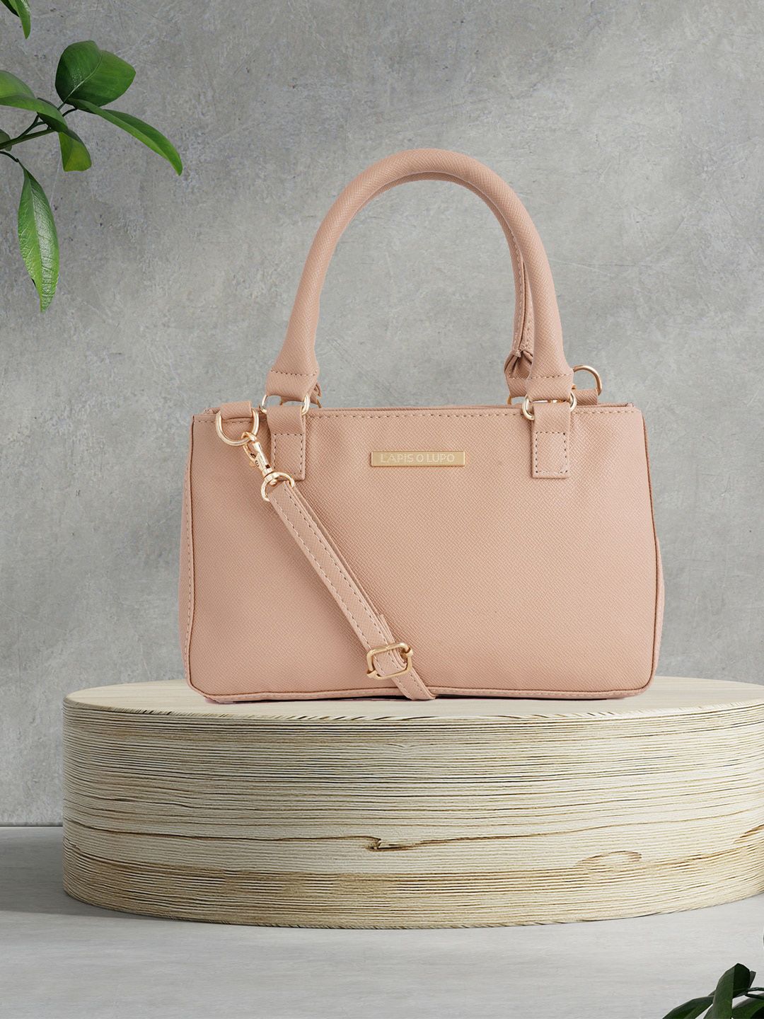 Lapis O Lupo Beige Structured Handheld Bag-picture-19