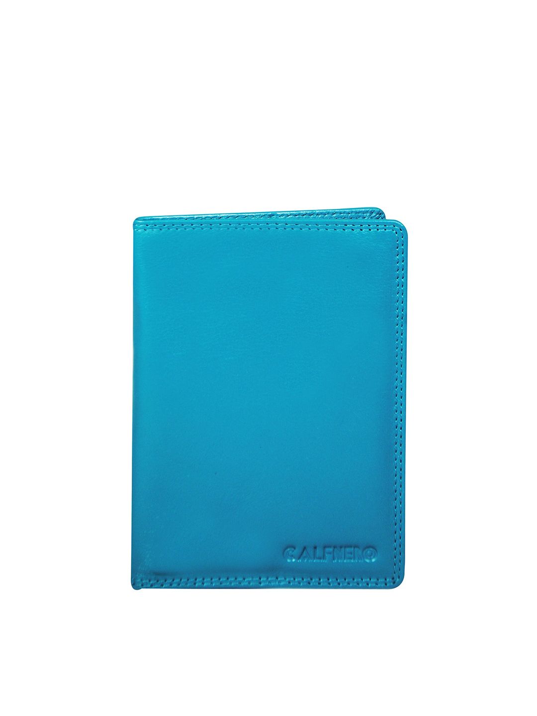 CALFNERO Unisex Turquoise Blue Leather Passport Holder-picture-14
