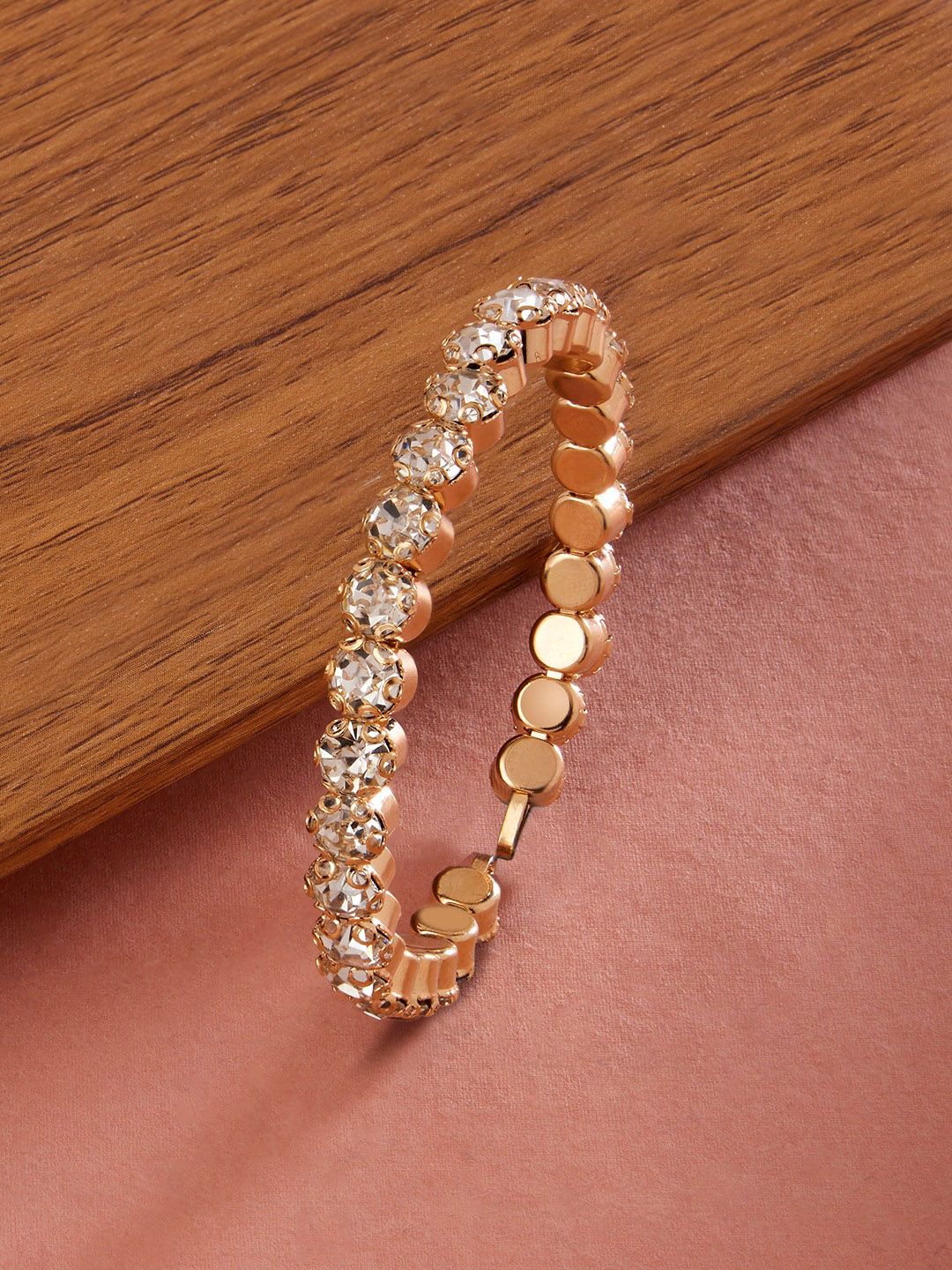 Zaveri Pearls Women Gold-Plated Kada Bracelet-picture-18