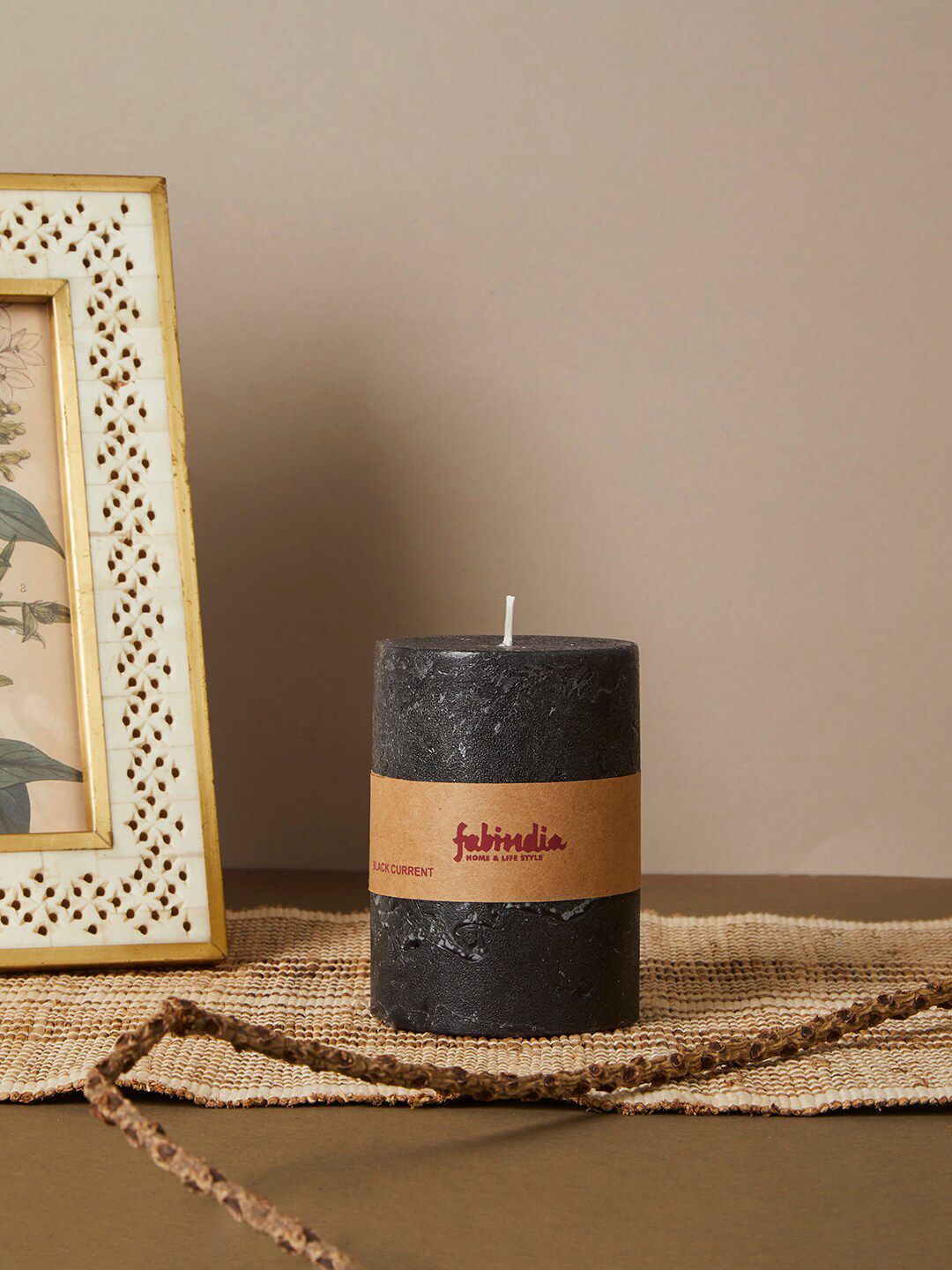 Fabindia Black Currant Pillar Candle-picture-15