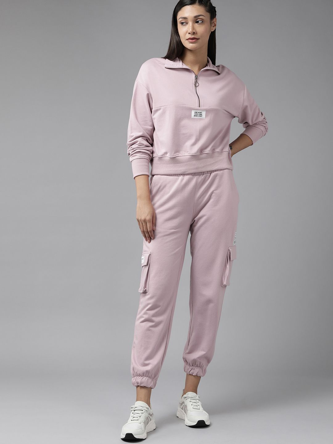 Roadster Women Mauve Solid Co-Ord Set - Price History