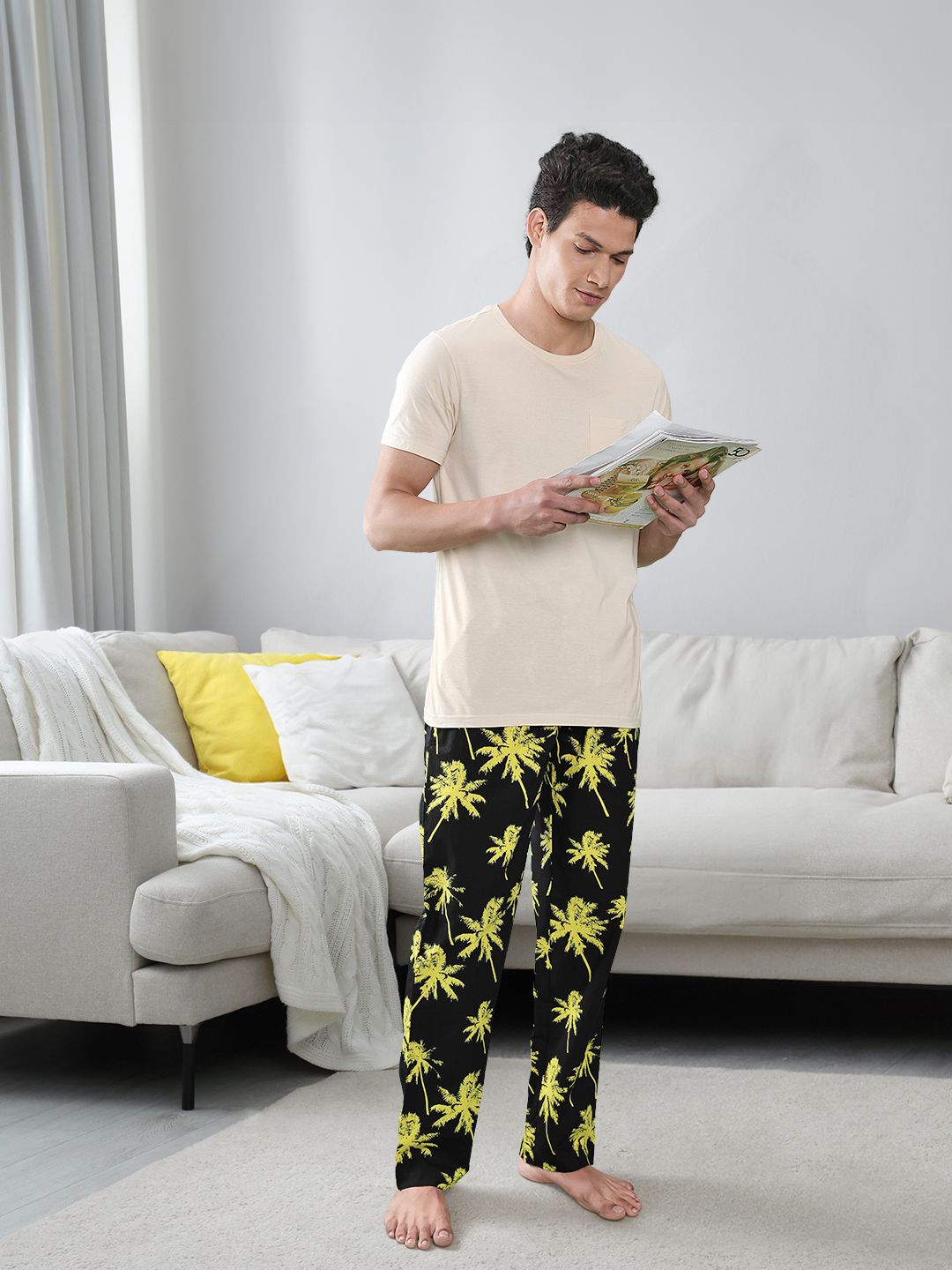 Underjeans by Spykar Men Pure Cotton Printed Lounge Pants-picture-42
