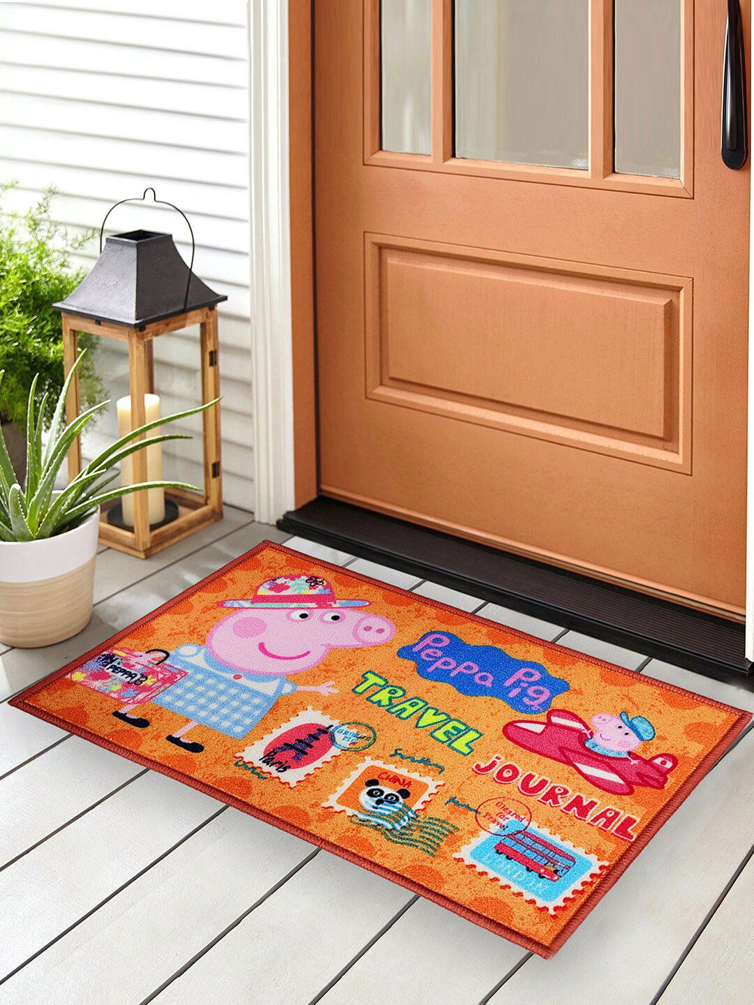 YK Kids Multicolored PeppaPig Anti Skid Digital Printed Doormat-image-44