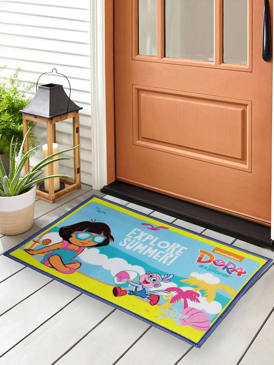 YK Kids Multicolor Dora Anti Skid Digital Printed Doormat-picture-29