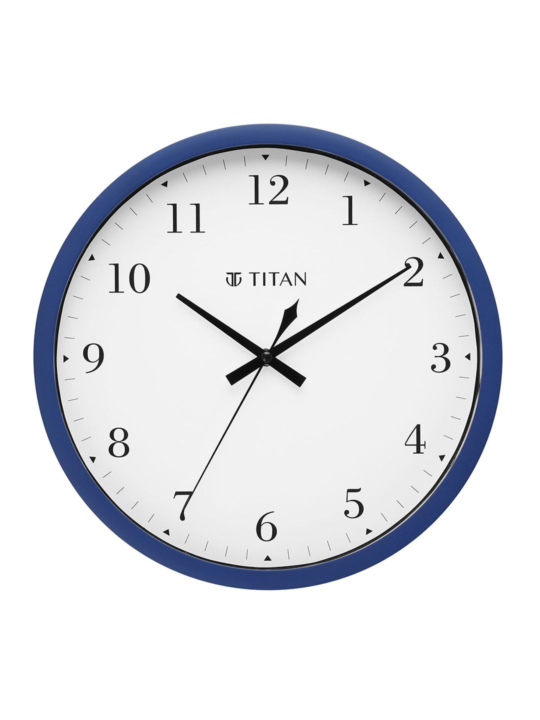 Titan Blue & White Solid Contemporary Analogue Wall Clock-image-37
