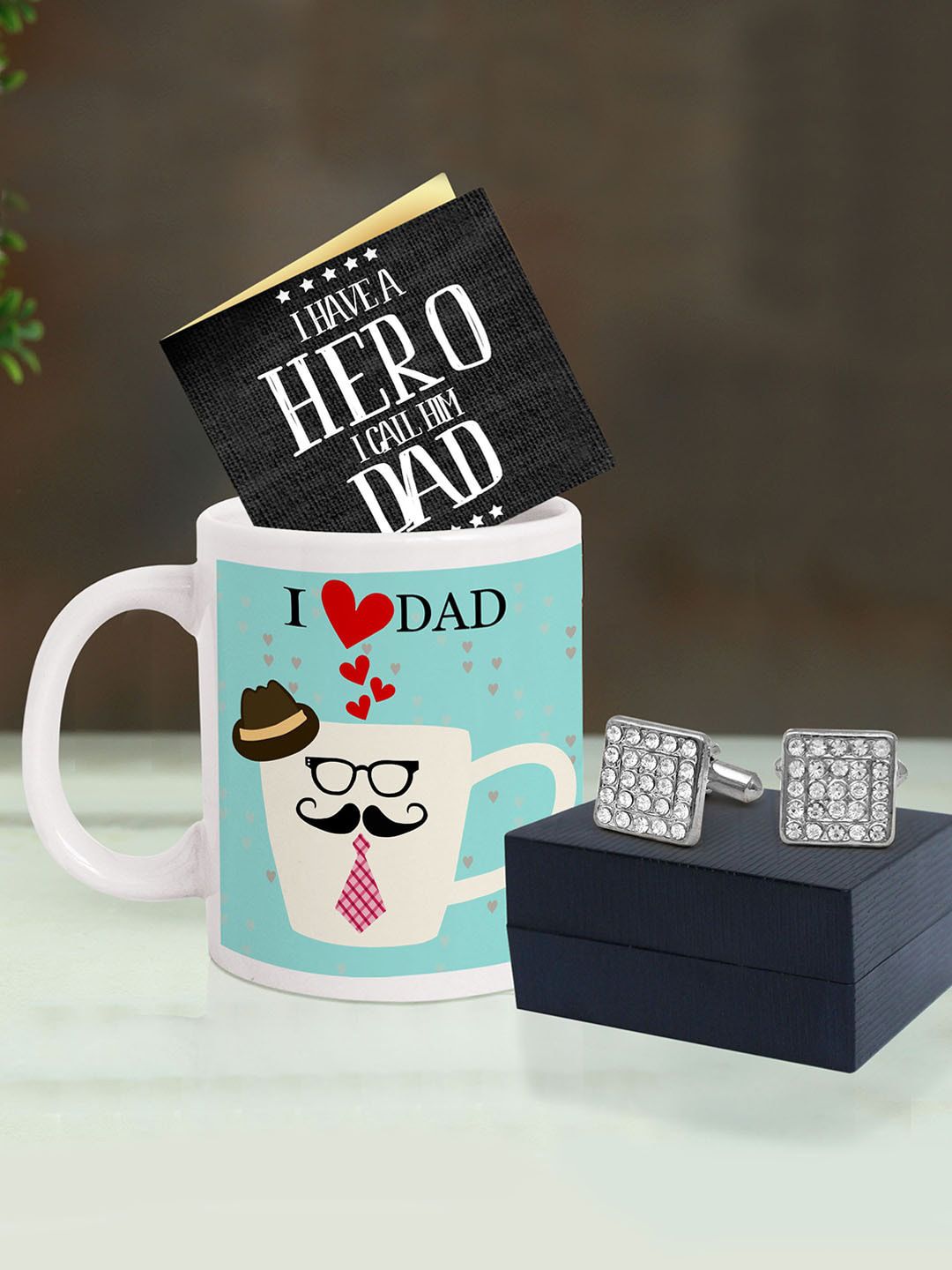 TIED RIBBONS Blue & White Printed Fathers Day Gift Set-picture-25