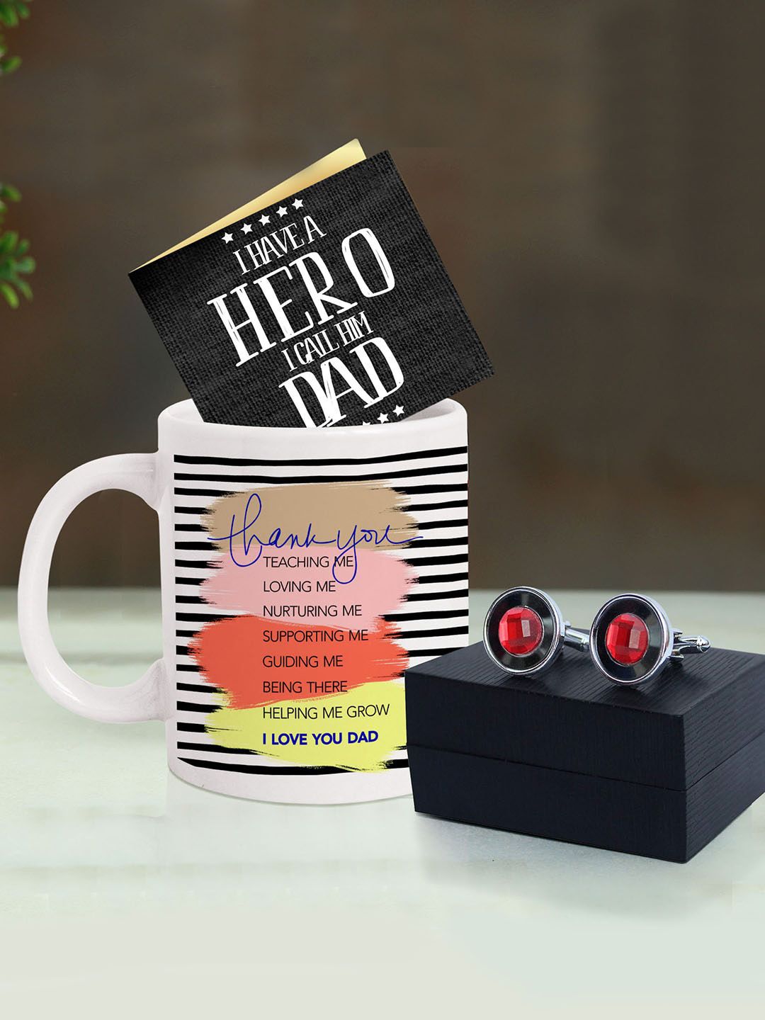 TIED RIBBONS White & Black Printed Fathers Day Gift Set-picture-26
