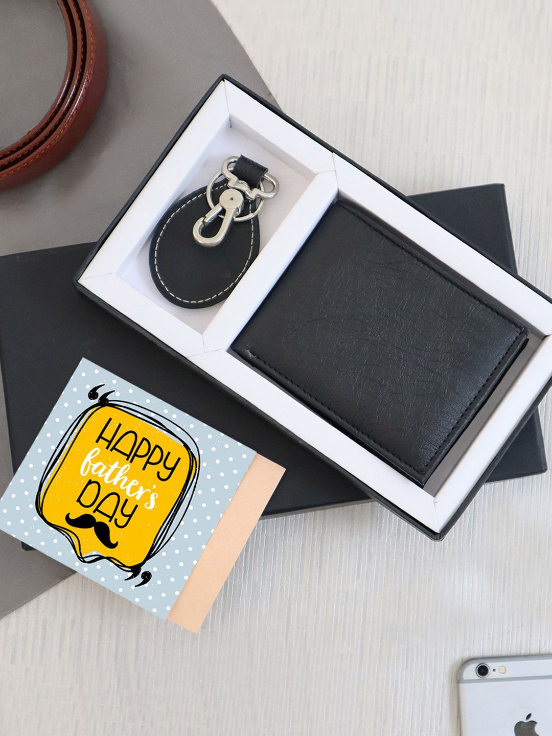 TIED RIBBONS Black & Yellow Printed Fathers Day Gift Set-image-49