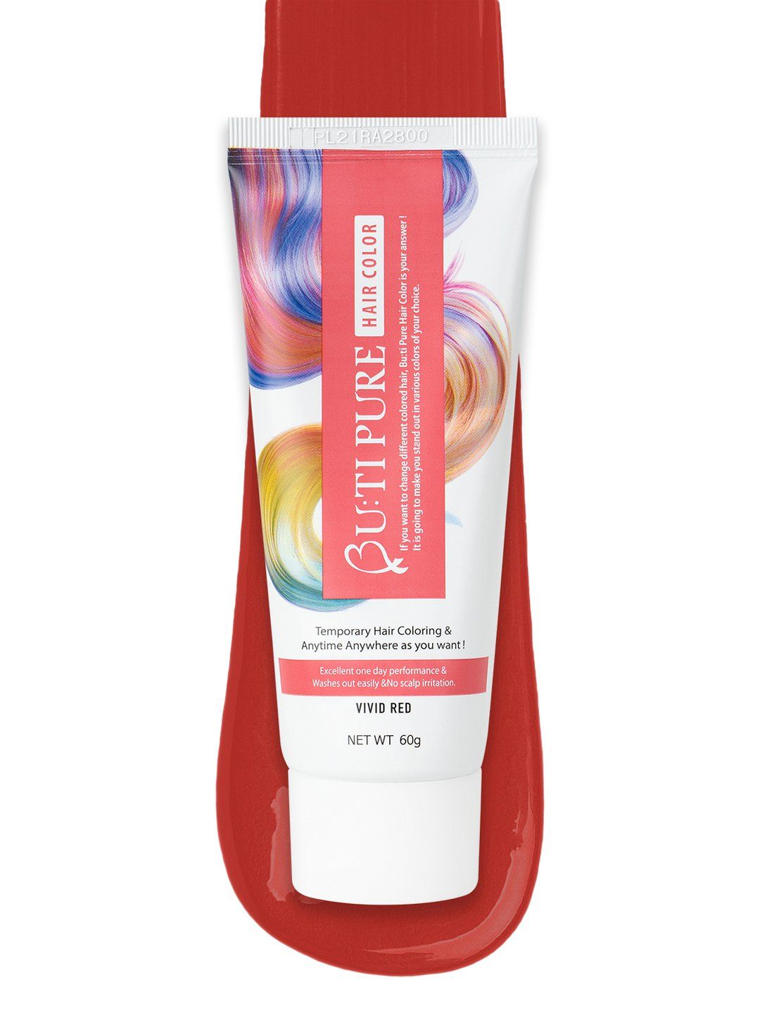 Butipure Semi Permanent Hair Color 60 ml - Vivid Red-image-27